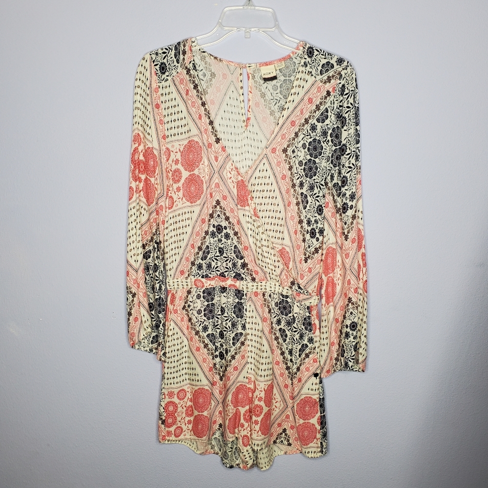 Roxy Paisley Printed Midnight Clear Boho Romper - Picture 3 of 11